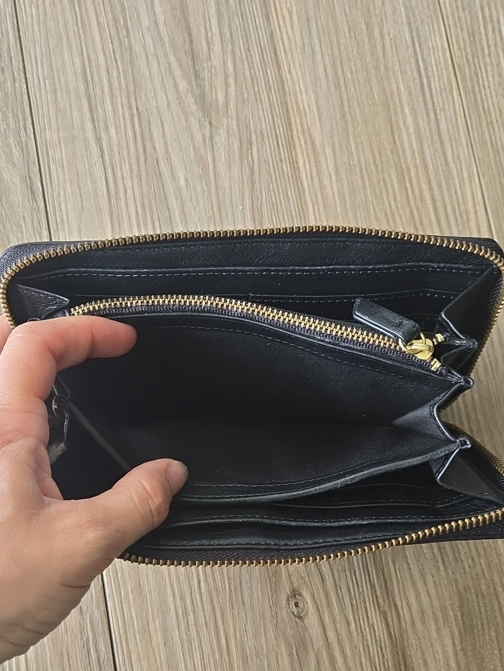 Fossil Full Zip Multicolor Studded Leather Wallet